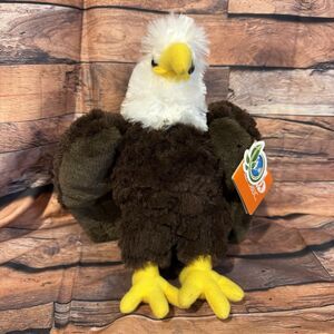 Wild Republic Bald Eagle Plush Stuffed Animal Toy 10" Realistic Bird New W/ Tags